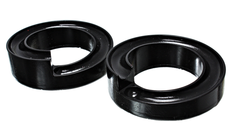 Ford F100 Coil Spring Isolator Set - Front - Energy Suspension - 1 inch Lift Performance Polyurethane - Black - `97-`03